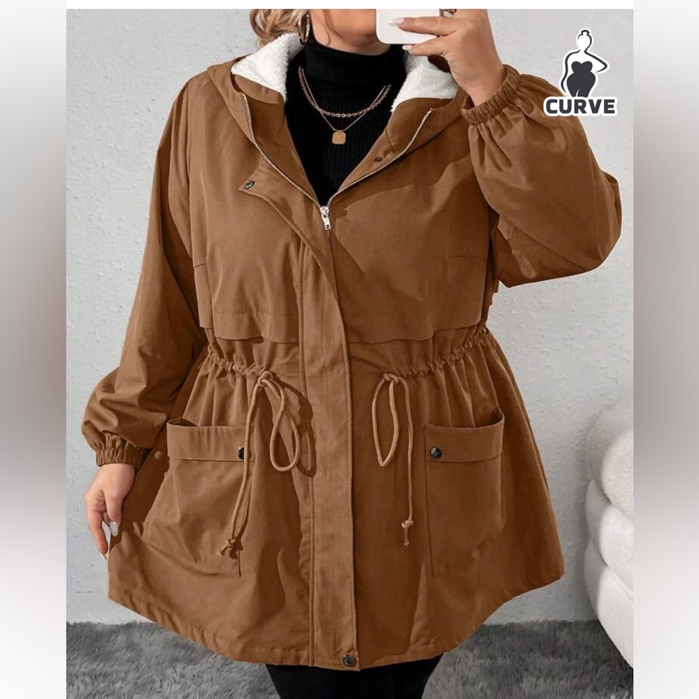Shein curve fit+ carhartt style jacket with plush lining fits torrid sz 6 NWOT